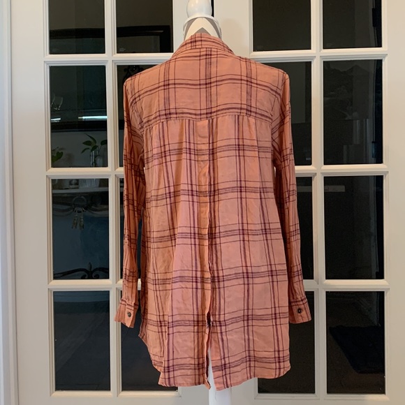 Free People No limits Peach in Plaid shirt - Picture 5 of 11